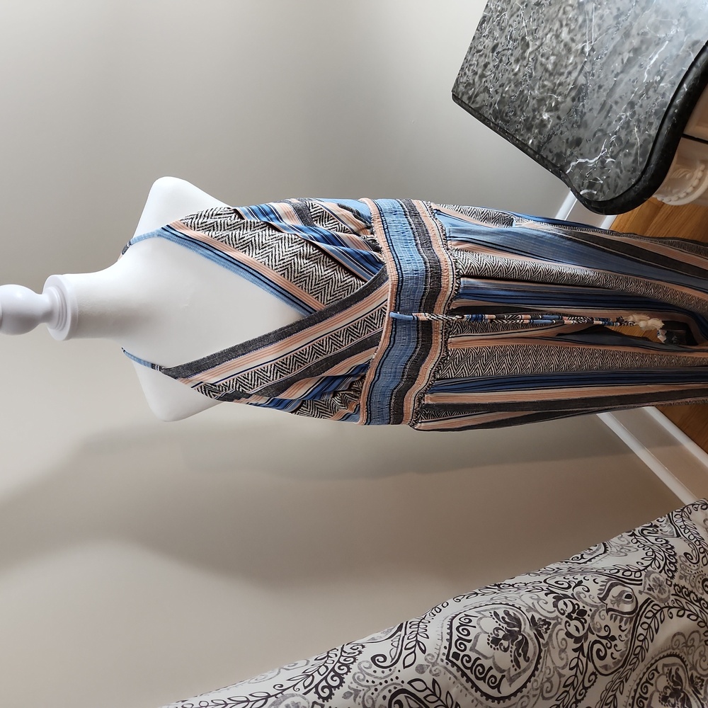 Venus Size 1x Multi Color Aztec Design Halter Tie… - image 2